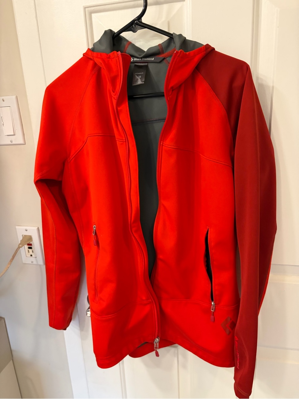 Black Diamond women’s Red Hooded Softshell Jacket